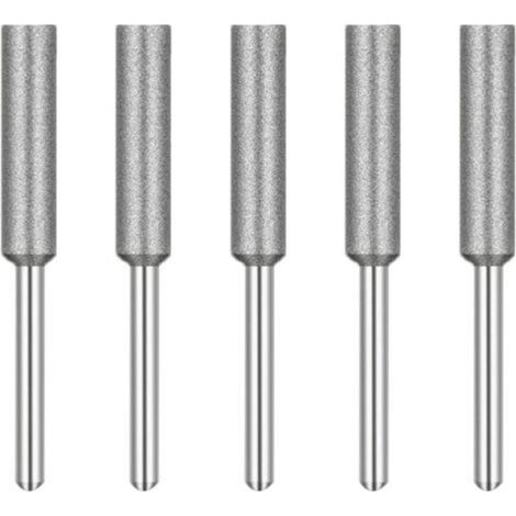 Fraise d'Affûteuse de Tronçonneuse,Diamant Affûteur de Tronçonneus,Têtes de Meulage en ,Pierre à Meuler pour Tronçonneuse,4 mm,pour Affûteur de Tronçonneuse ,5 Pièces
