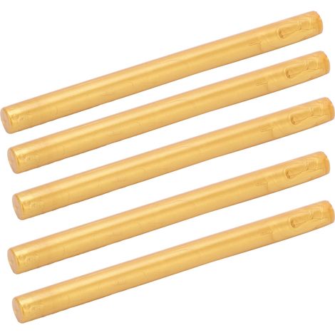 10 Bâtons de Cire à Cacheter Sans Fumée, Flexibles pour Enveloppes, Cartes et Documents Dorés - Lot de 10 (1/5)