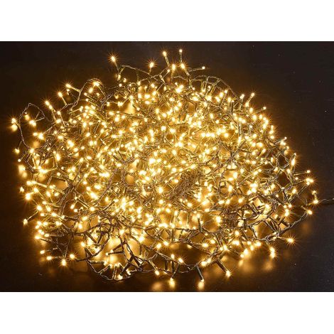 Luci di Natale Filo da 800 Luci Led Color Bianco Caldo 21,5 Metri per Interni ed Esterni Luci per Albero di Natale (1/3)