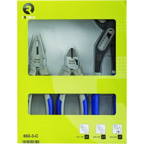 IRIMO JUEGO ALICATE UNIVERSAL+CORTE+CREMALLERA (CAJA 3 PZ.