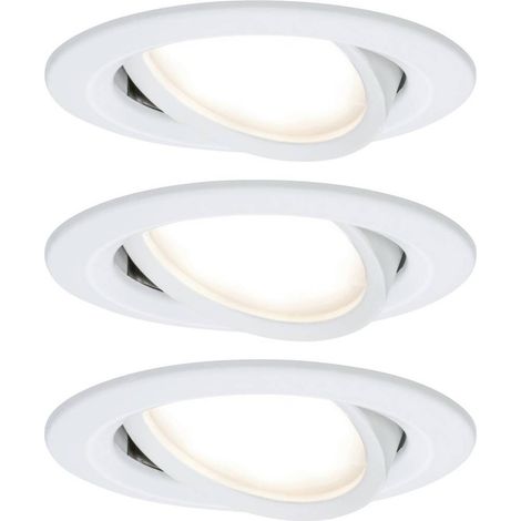 Lampada da incasso Kit da 3 LED (monocolore) LED 18 W Bianco