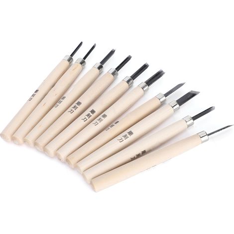 Set mit 10 Gummistempeln zum Gravieren und für kreative Hobbys (Aufkleber, Stift, Schneidewerkzeuge). (1/5)