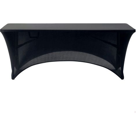 Housse de table extérieure noire élastique 180x75x75 cm – protection robuste avec fixation renforcée pour mobilier de jardin