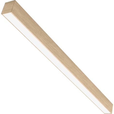 Suspension Linéaire LED 60x50 120cm 40W CCT Bois - 120 deg - Switch 3000-4000-6500K