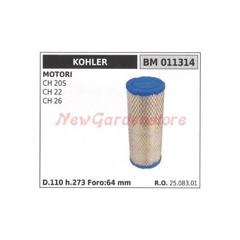 Filtro aria KOHLER trattorino rasaerba CH 20S 22 26 011314