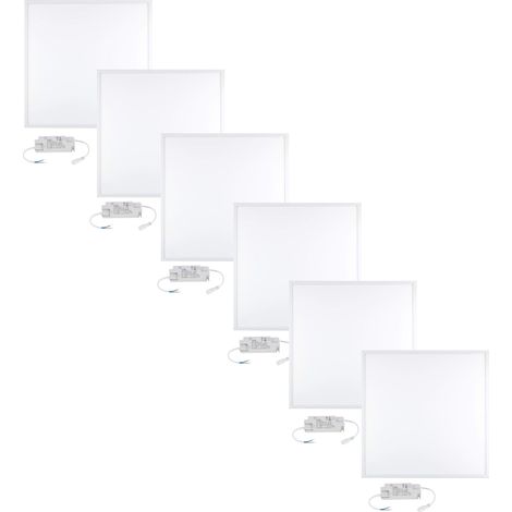 6x Pannello LED 60x60 5000lm 42W Controsoffitto Luce Fredda 6500K Slim Ufficio (1/5)