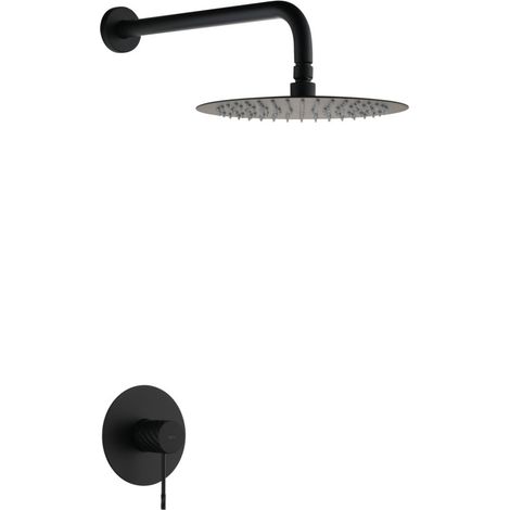 Tête de douche mural encastré WAVE mitigeur Noir (mat)ChroméNickel brosséNoir matOr rose brosséCanon de fusilOr brossé