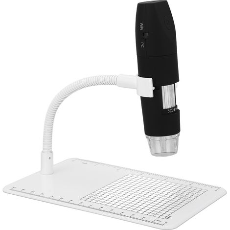 2-Megapixel-Digitalmikroskop (1080p HD), mattschwarz, 8 LEDs, 50-1000-facher Zoom, WLAN, 1920x1080-Kamera, drahtlose Beobachtung (1/5)