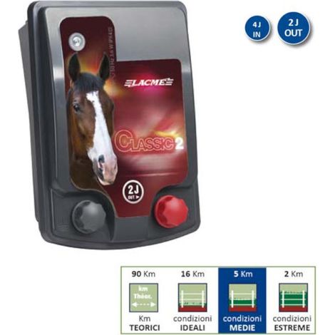Elettrificatore Lacme Recinto Classic 2 - 220 V - 2000 MJ - 12000V - Cavalli