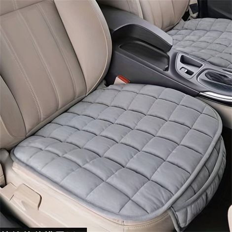 Coussin De Siège - 52 x 49 cm - Rembourrage En Soie Mémoire - Fond Antidérapant En Caoutchouc - Poche De Rangement Intégrée - Pour Voiture Bureau Cuisine Chaise Universelle - 1 Pièce (1/4)