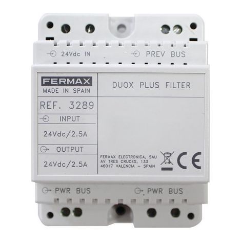 FERMAX 3289 Filtro DUOX PLUS 24VDC guida DIN-4