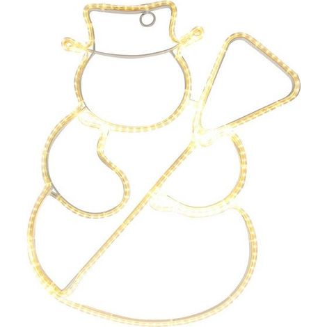 Decorazione natalizia luminosa pupazzo di neve interno/esterno h47cm 288 LED bianco caldo cavo trasparente 5m BLACHÈRE ILLUMINATION