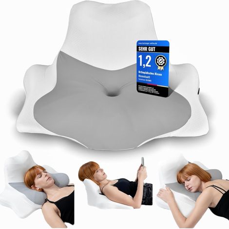 Coussin orthopédique en mousse à mémoire de forme pour le sommeil et la vie quotidienne Oreiller ergonomique en cas de douleurs aux épaules et au cou Coussin de soutien de la nuque (1/5)