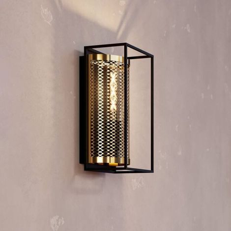 [GEBRAUCHT] B-Ware Eglo Wandleuchte Nohales Höhe 32 cm schwarz messingfarben Wandlampe Lampe Spot (1/2)