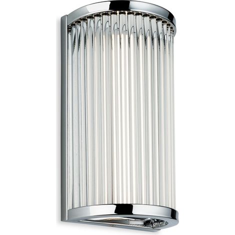 Firstlight Jewel - Applique murale à LED intégrée pour salle de bain Chrome avec tiges en verre transparent IP44