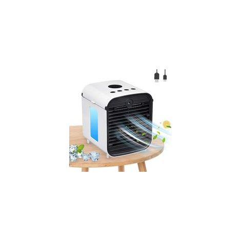 4-in-1 Tragbarer Luftkühler – USB-Ventilator – 5 m² Abdeckungsbereich – 2600 W Kühlleistung – 19 cm Höhe (1/5)
