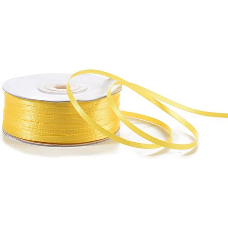 Nastro doppio raso giallo sole, mm 3 x 100 m