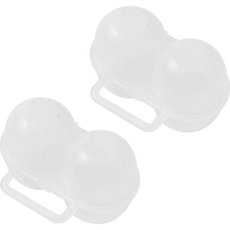 Plateau à œufs, distributeur d'œufs, boîte de rangement en plastique anti-fuite et antichoc, 2 compartiments, contenant à œufs (1/5)