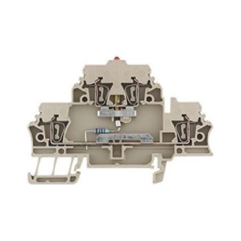 Morsetto Componibile a più piani, Molla autobloccante, 2.5 mm², 24 V, 10 A, Numero di piani: 2, Beige scuro