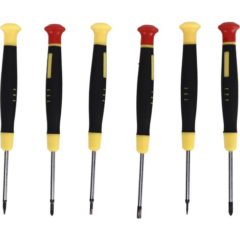 Kit de 6 petits tournevis plats et cruciformes de précision pour micro-vis minuscules (1/5)