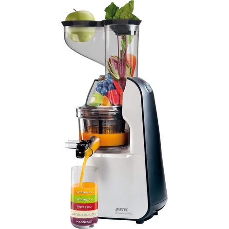 Centrifugeuse Extracteur de Jus de Fruit et Légume - Puissant, 48 Tours/Min, Robinet - Succovivo Pro 2000 + Accessoires pour Granite et Sorbet, Kit Beauté et Recettes pour Visage et Corps (1/5)