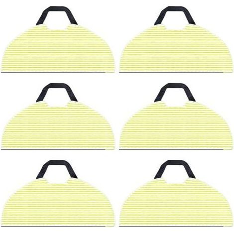 6-pack of replacement cleaning cloths for the Shark RV2610WA AV2610WA AI Ultra 2-in-1 robot vacuum cleaner, Shark AI Ultra microfiber cleaning cloth (1/3)