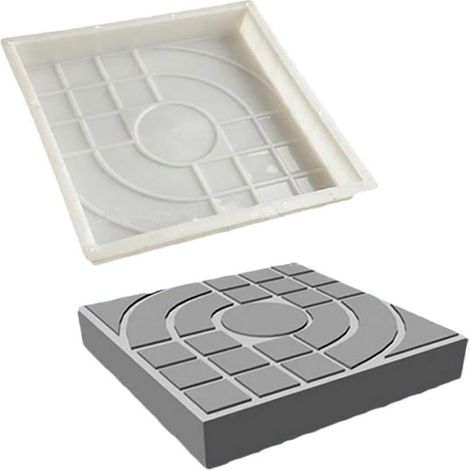 Moule à briques en béton à faire soi-même pour dalles de jardin, pelouse, pavés, allées, routes 25 x 25/30 x 30 cm