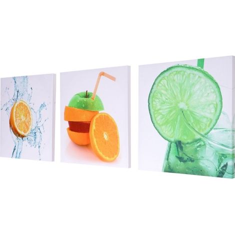 Cuadros de frutas en lienzo para decoración de pared kit de 3 piezas 150x50cm DEC04050 (1/5)