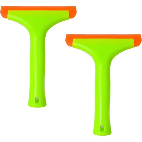 Tergivetro per doccia - detergente per vetri auto, 2 pezzi, tergivetro in silicone, tergivetro in silicone, auto, verde chiaro, tergicristallo per auto, per la pulizia di vetri, specchi e vetri, ecc.