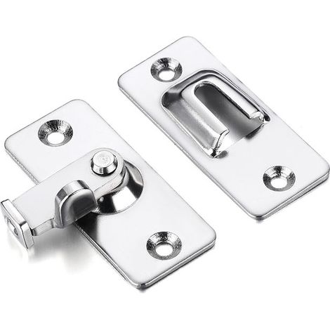Serrure de porte à 90 degrés, acier inoxydable 304, résistante à la corrosion, serrure de porte à angle droit, loquet de porte pliant antirouille à 90 degrés, convient pour la maison, la chambre, le