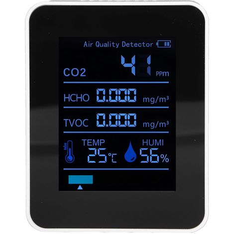 Moniteur numérique de qualité de l'air 3,7 V, détecteur portable de dioxyde de carbone, de température et d'humidité, hygromètre