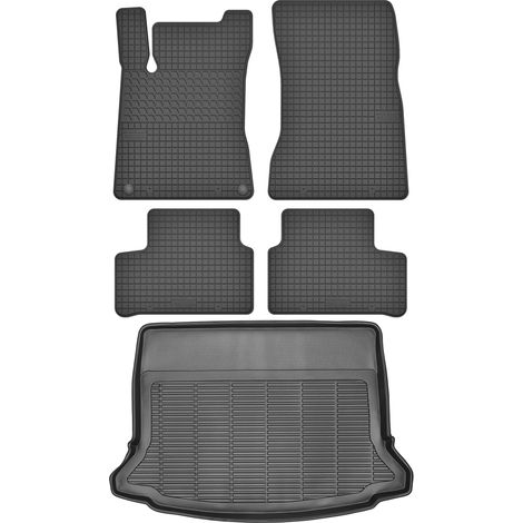 Juego de alfombrillas de goma para coche y maletero para Mercedes Clase A IV W177 Hatchback (2018).