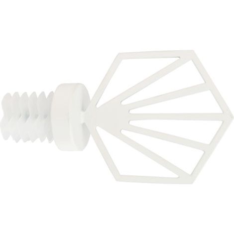 Embout Hexagone Blanc D28 pour tringle à rideaux - Style Moderne - (1/3)