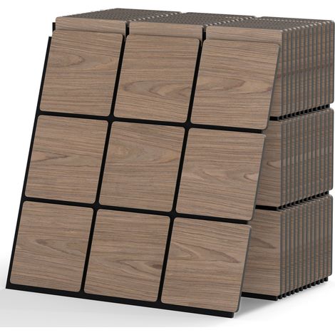 COSTWAY 62 x 62 cm Sound Absorbing Panel 4 Pack Acoustic Panels for Walls