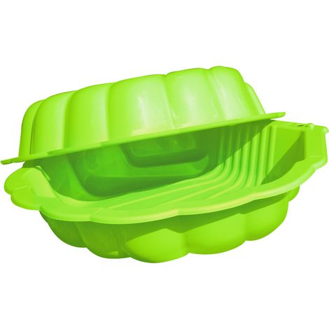Soulet – Bac à sable en plastique 87 x 78 cm – Polyéthylène haute densité – Couleur verte – Pour espaces extérieurs sécurisés