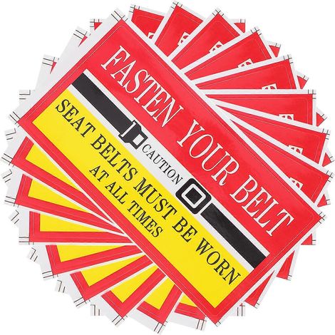 Étiquettes autocollantes rouges compatibles avec les consignes de sécurité (paquet de 30) (1/5)