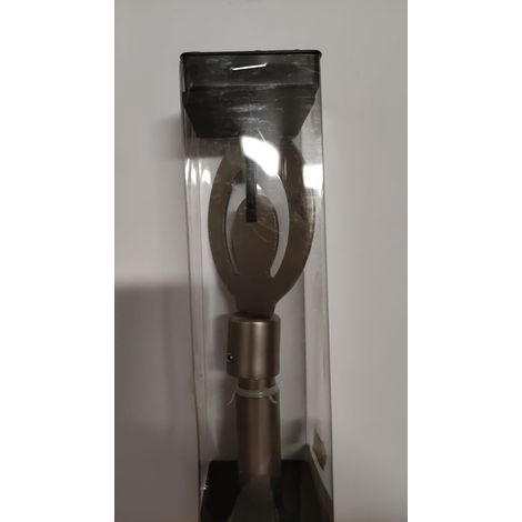 MOBOIS - BASTONE PER TENDE ESTENSIBILE CON POMOLO OVALE EFFETTO ARGENTO 120-210CM