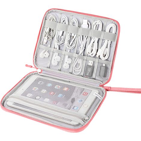 Sac De Rangement Pour Cables - 17.5 x 24 x 3 Cm - Pour Accessoires Électroniques - Portable Et Organisé - 1 Pièce (1/5)