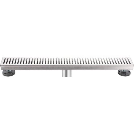 60CM Caniveau pour Douche,Caniveau de Douche en Acier INOX Siphon Sol d'évacuation à Carreler pour Salle de Bain (1/4)
