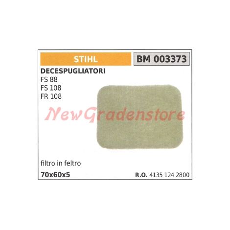 Filtro aria STIHL per decespugliatore FS 88 108 FR 108 003373