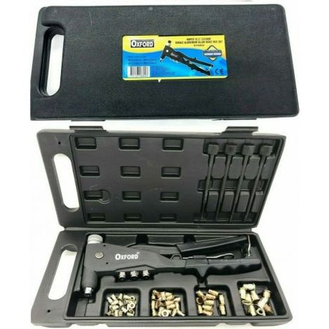 KIT 66 PZ RIVETTATRICE PER INSERTI RIVETTI FILETTATI FILETTI M3 M4 M5 M6 DY8802