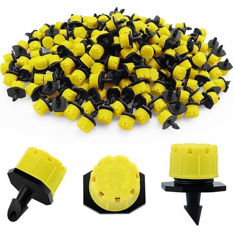 Goutteur Réglable - Débit 0 à 70 L/h - Raccord Fileté 1/4 Pouces - Compatible Tube 4 mm - Pour Jardin Serre Agriculture - 200 Pièces (1/5)
