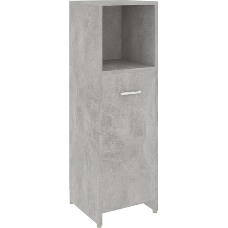 Maison Exclusive - Mobile da Bagno Grigio Cemento 30x30x95 cm in Legno Multistrato (1/5)