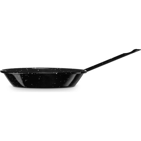 Briebe Levante Sartén Inducción 32 cm Acero Esmaltado, 5 L Apta para Vitrocerámica, Fuego, Gas, Horno  Negro
