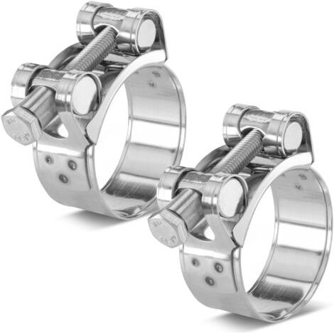 2 Pièces Collier De Serrage, Acier Inoxydable, Boulon En T, 40-43mm, Pour Tuyau (1/5)