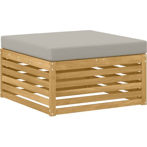 Maison Exclusive - Outdoor-Fußhocker Massivholz Akazie Weiß