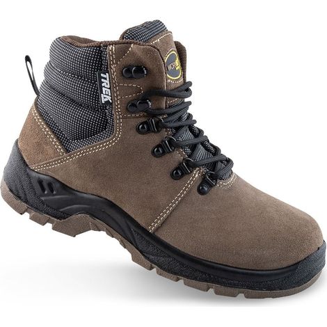 Trek-Landwirtschaftsstiefel (OB PL FO SR-Schutz) mit Stahlkappe und strapazierfähiger Sohle – Größe 38 (1/4)