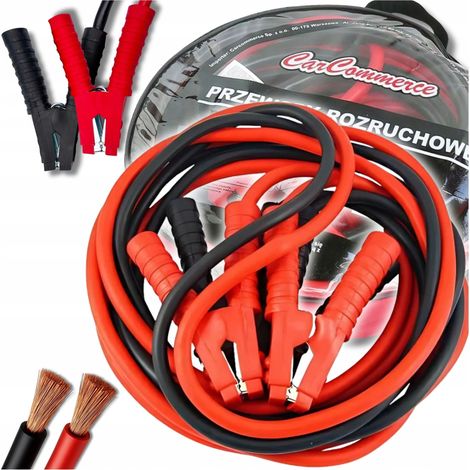 Câbles de démarrage, conducteurs épais et robustes, 900 A, 6 m en coffret, pour moteurs diesel et essence. (1/5)