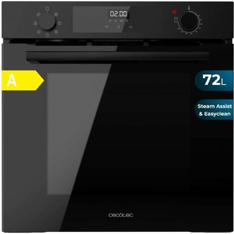 Cecotec – Four traditionnel 2800 W – Capacité 72 L – Dimensions 57,9 x 65,8 x 63,9 cm – Classe énergétique A – Technologie Steam Base X2