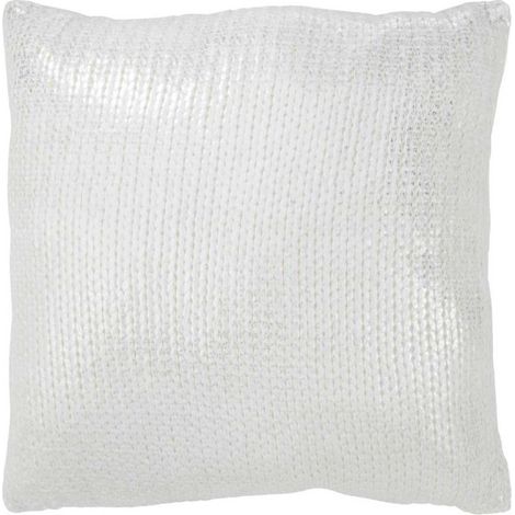 Coussin Déco "Métallic" 45x45cm Argent (1/2)